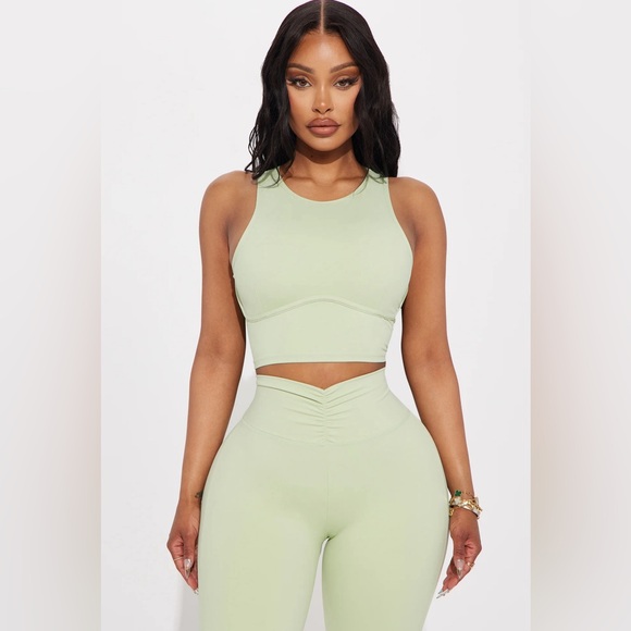 Fashion Nova Pilates Girl Top Sage Size M - Picture 3 of 8